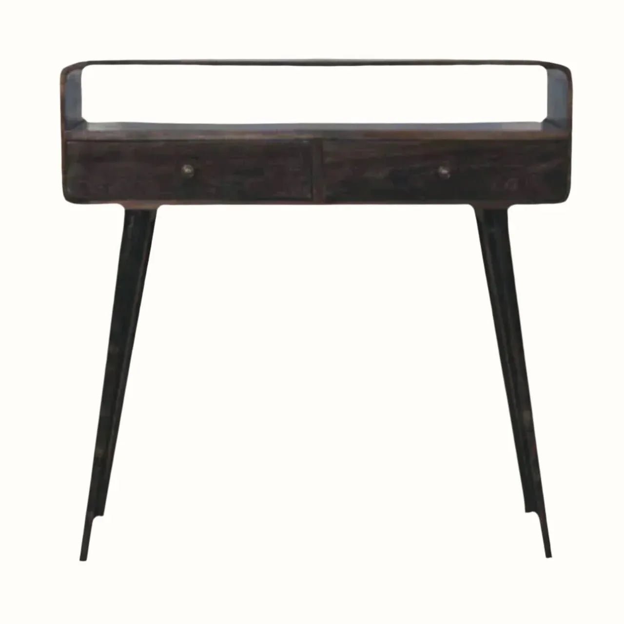 Hamade Open Console Table, Medium - Walnut Console Tables - Bokel Home