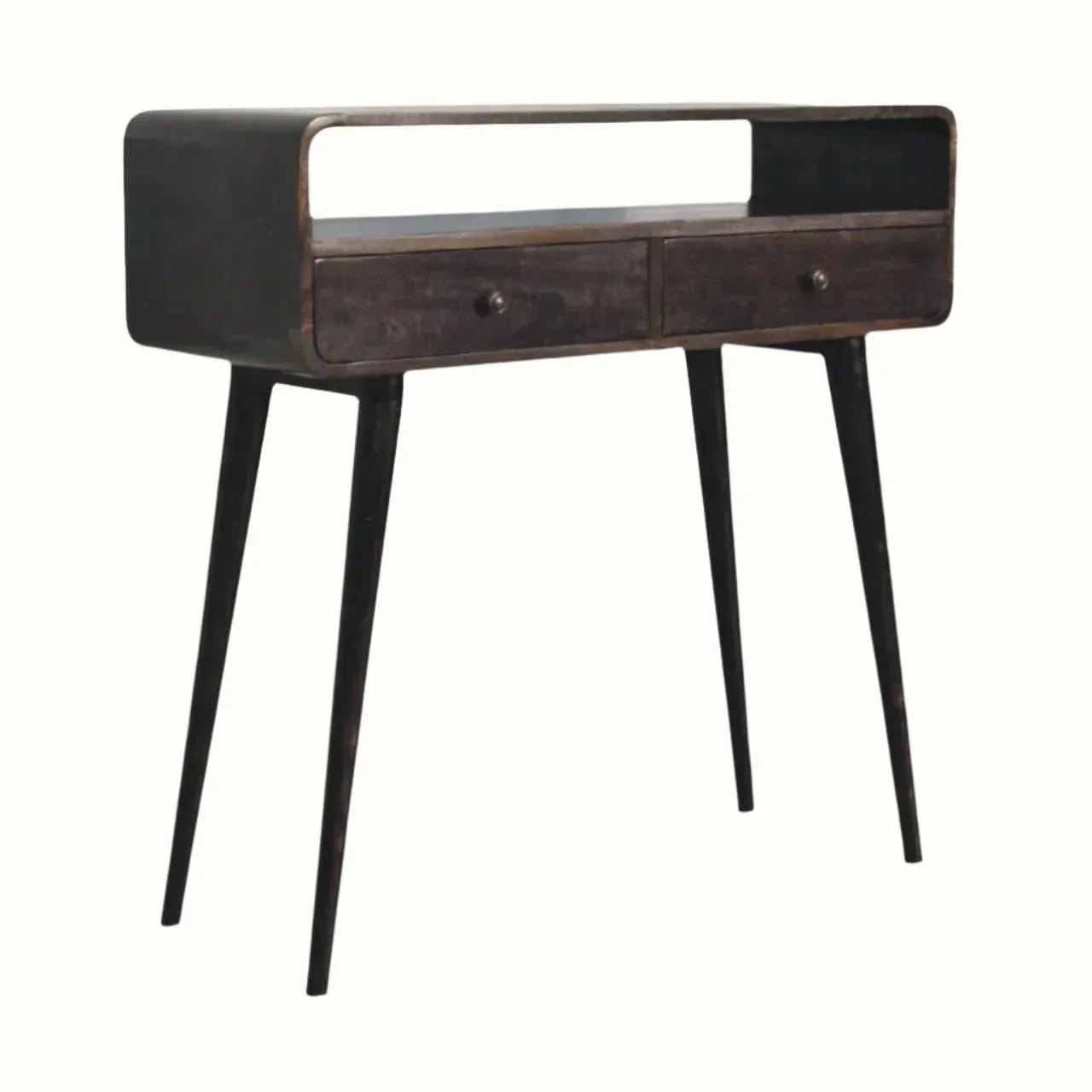 Hamade Open Console Table, Medium - Walnut Console Tables - Bokel Home