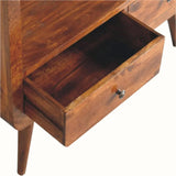 Hamade Open Tall Bookcase - Chestnut Shelves & Bookcases - Bokel Home