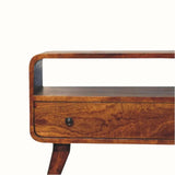 Hamade Open TV Stand 1 Drawer, Small - Chestnut TV Stands - Bokel Home