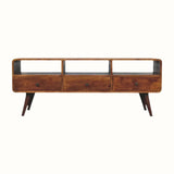 Hamade Open TV Stand, Large - Chestnut TV Stands - Bokel Home