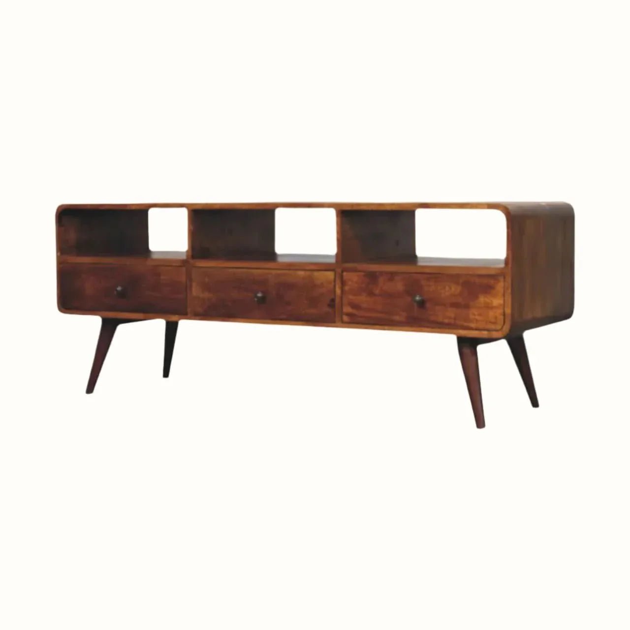 Hamade Open TV Stand, Large - Chestnut TV Stands - Bokel Home
