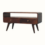 Hamade Open TV Stand, Medium - California Walnut TV Stands - Bokel Home