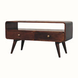 Hamade Open TV Stand, Medium - California Walnut TV Stands - Bokel Home