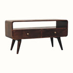 Hamade Open TV Stand, Medium - California Walnut TV Stands - Bokel Home