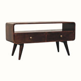 Hamade Open TV Stand, Medium - California Walnut TV Stands - Bokel Home