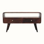 Hamade Open TV Stand, Medium - California Walnut TV Stands - Bokel Home