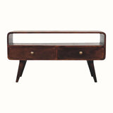 Hamade Open TV Stand, Medium - California Walnut TV Stands - Bokel Home