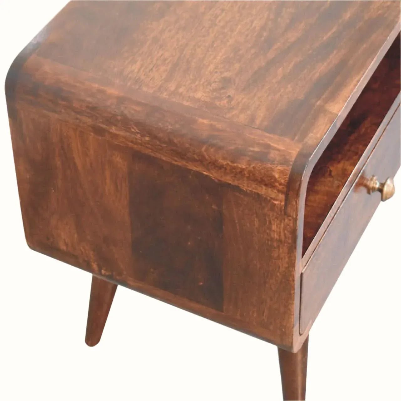 Hamade Open TV Stand, Medium - California Walnut TV Stands - Bokel Home