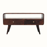 Hamade Open TV Stand, Medium - California Walnut TV Stands - Bokel Home