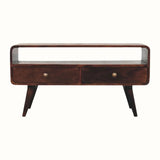 Hamade Open TV Stand, Medium - California Walnut TV Stands - Bokel Home