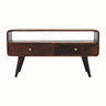 Hamade Open TV Stand, Medium - California Walnut TV Stands - Bokel Home