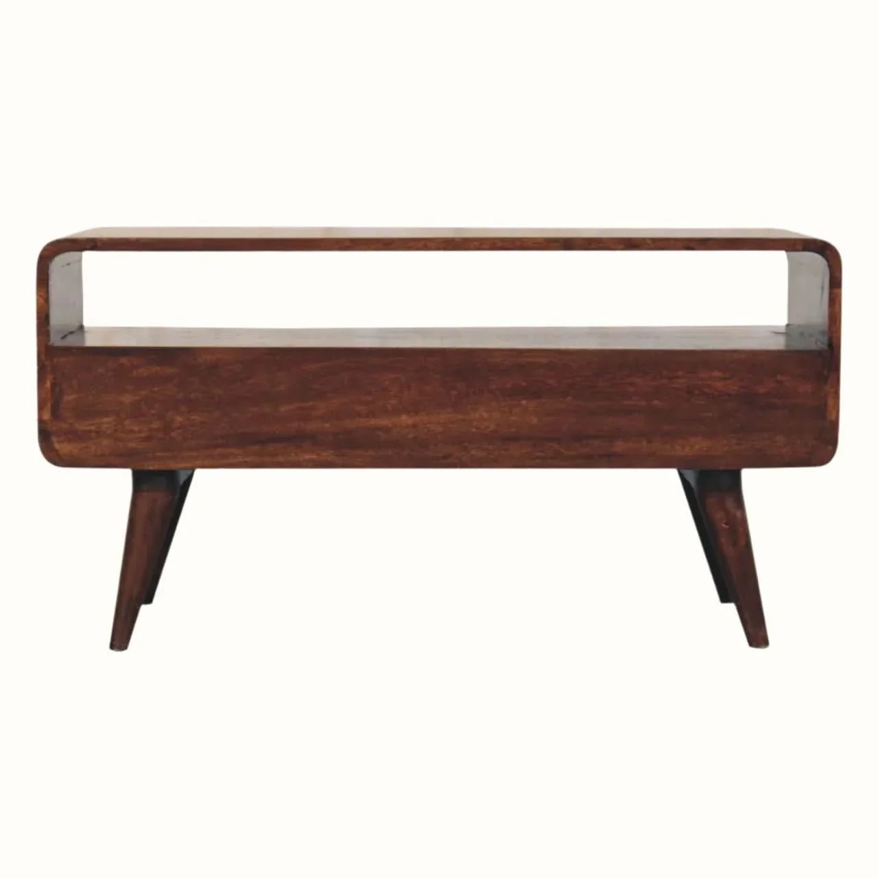Hamade Open TV Stand, Medium - California Walnut TV Stands - Bokel Home