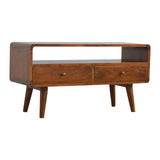 Hamade Open TV Stand, Medium - Chestnut TV Stands - Bokel Home