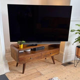 Hamade Open TV Stand, Medium - Chestnut TV Stands - Bokel Home