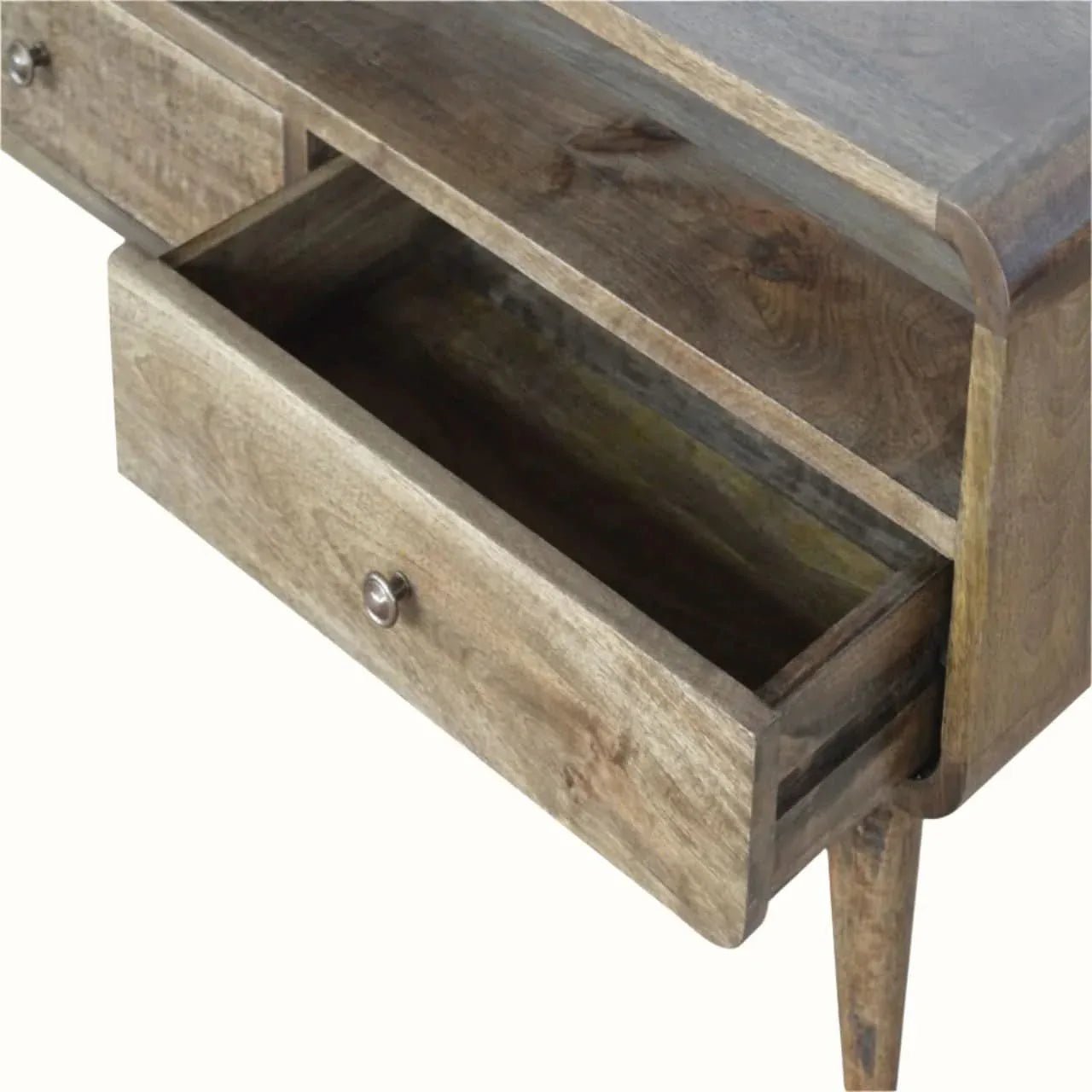 Hamade Open TV Stand, Medium - Grey Wash TV Stands - Bokel Home