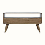 Hamade Open TV Stand, Medium - Grey Wash TV Stands - Bokel Home