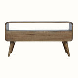 Hamade Open TV Stand, Medium - Grey Wash TV Stands - Bokel Home