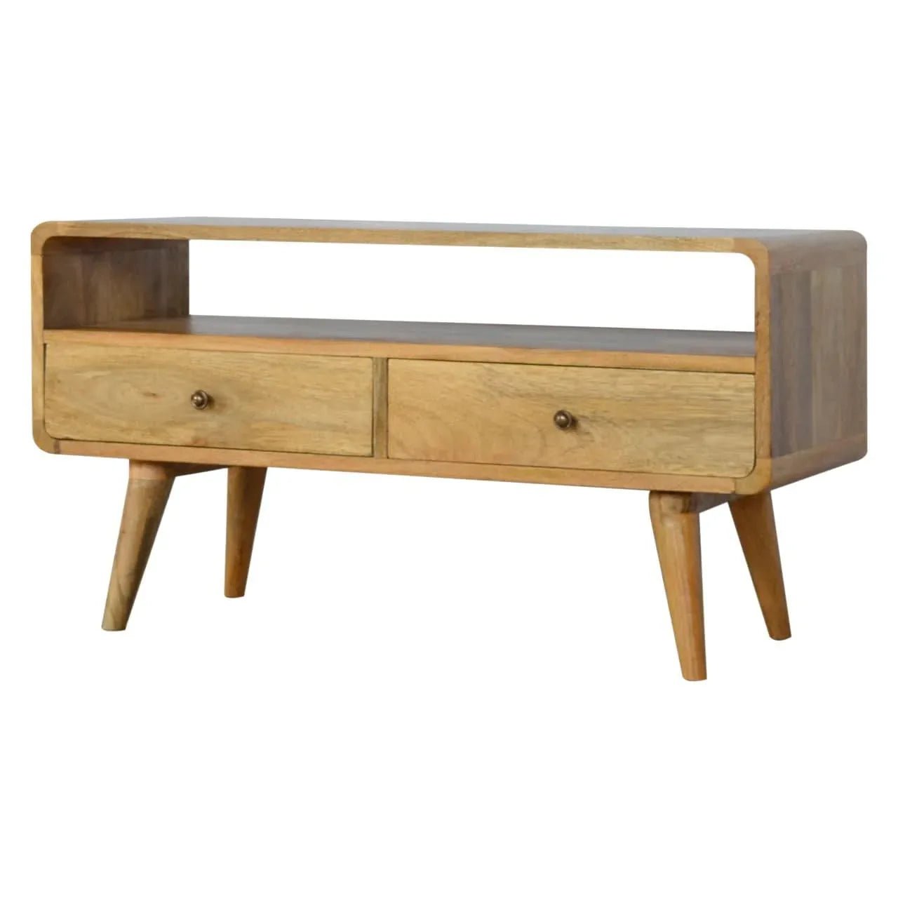 Hamade Open TV Stand, Medium - Natural TV Stands - Bokel Home