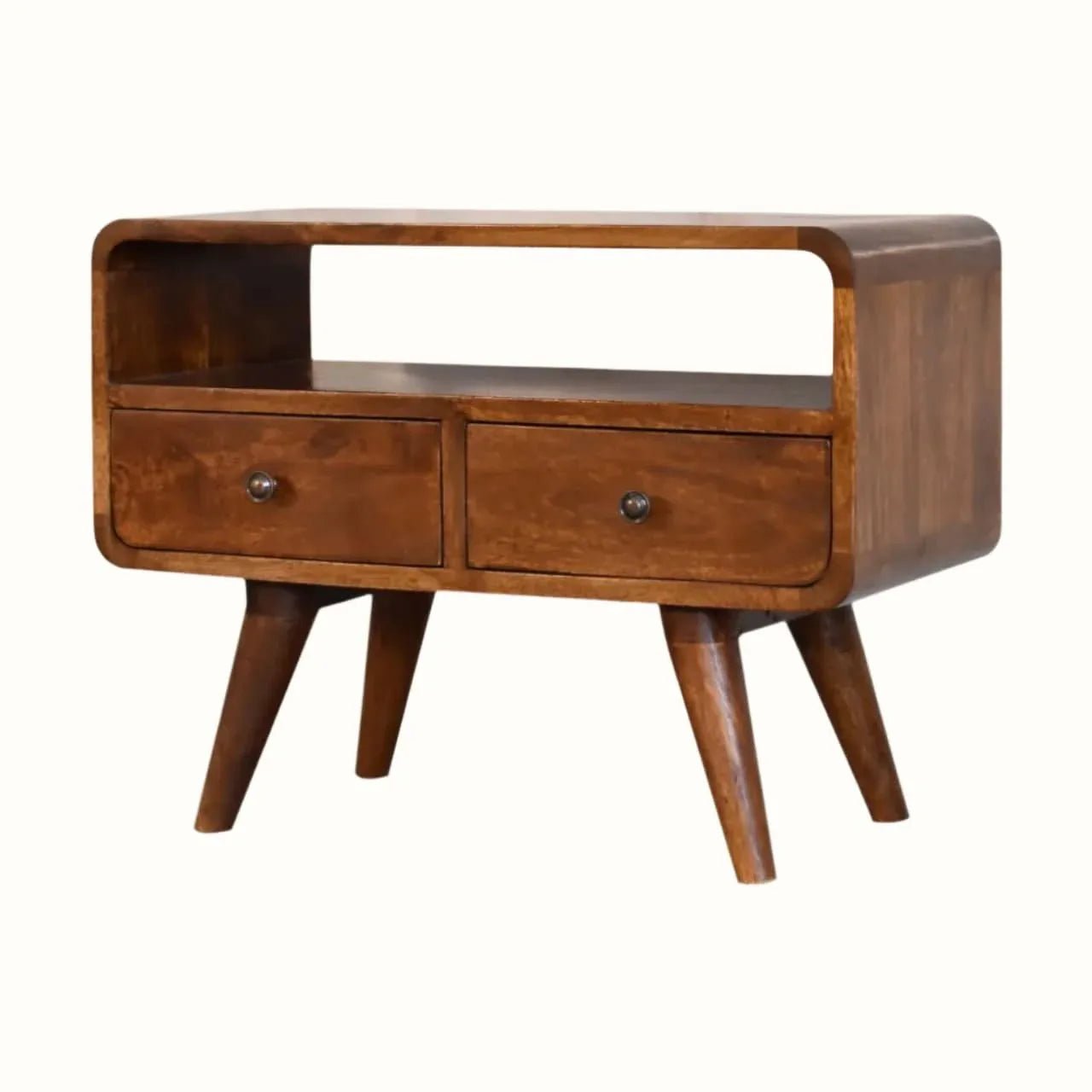 Hamade Open TV Stand, Small - Chestnut TV Stands - Bokel Home