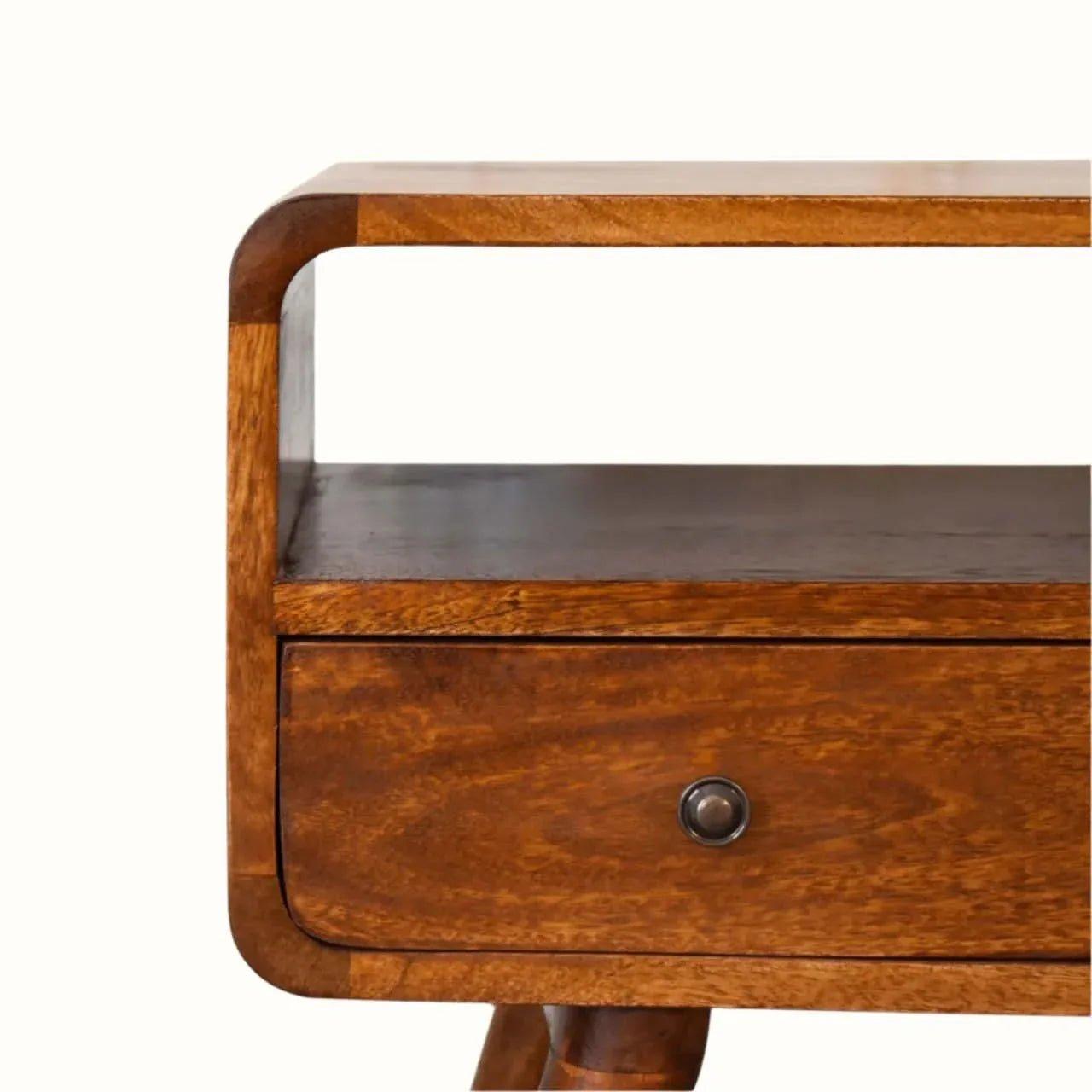Hamade Open TV Stand, Small - Chestnut TV Stands - Bokel Home