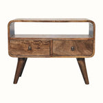 Hamade Open TV Stand, Small - Grey Wash TV Stands - Bokel Home