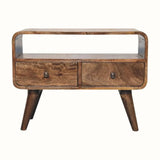 Hamade Open TV Stand, Small - Grey Wash TV Stands - Bokel Home