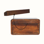Hamade Open Wall Mounted Bedside Table, Large - Chestnut Bedside Tables - Bokel Home