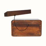 Hamade Open Wall Mounted Bedside Table, Large - Chestnut Bedside Tables - Bokel Home