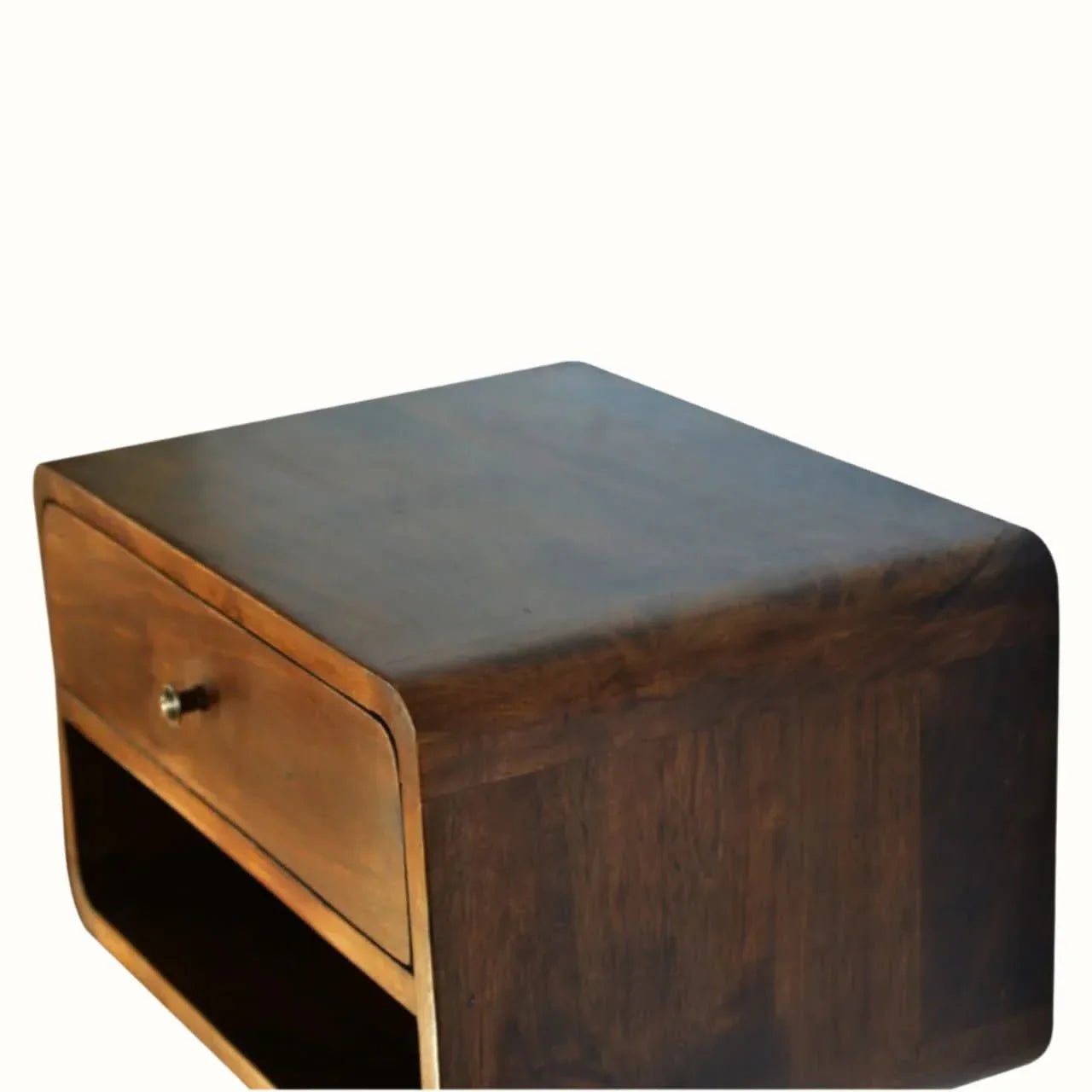 Hamade Open Wall - Mounted Bedside Table, Medium - Chestnut - Bokel Home