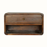 Hamade Open Wall Mounted Bedside Table, Medium - Chestnut Bedside Tables - Bokel Home