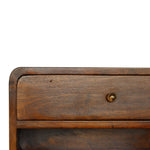 Hamade Open Wall Mounted Bedside Table, Medium - Chestnut Bedside Tables - Bokel Home