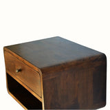 Hamade Open Wall Mounted Bedside Table, Medium - Chestnut Bedside Tables - Bokel Home