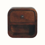 Hamade Open Wall Mounted Bedside Table, Mini - Chestnut Bedside Tables - Bokel Home