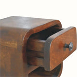 Hamade Open Wall Mounted Bedside Table, Mini - Chestnut Bedside Tables - Bokel Home