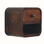 Hamade Open Wall Mounted Bedside Table, Mini - Chestnut Bedside Tables - Bokel Home