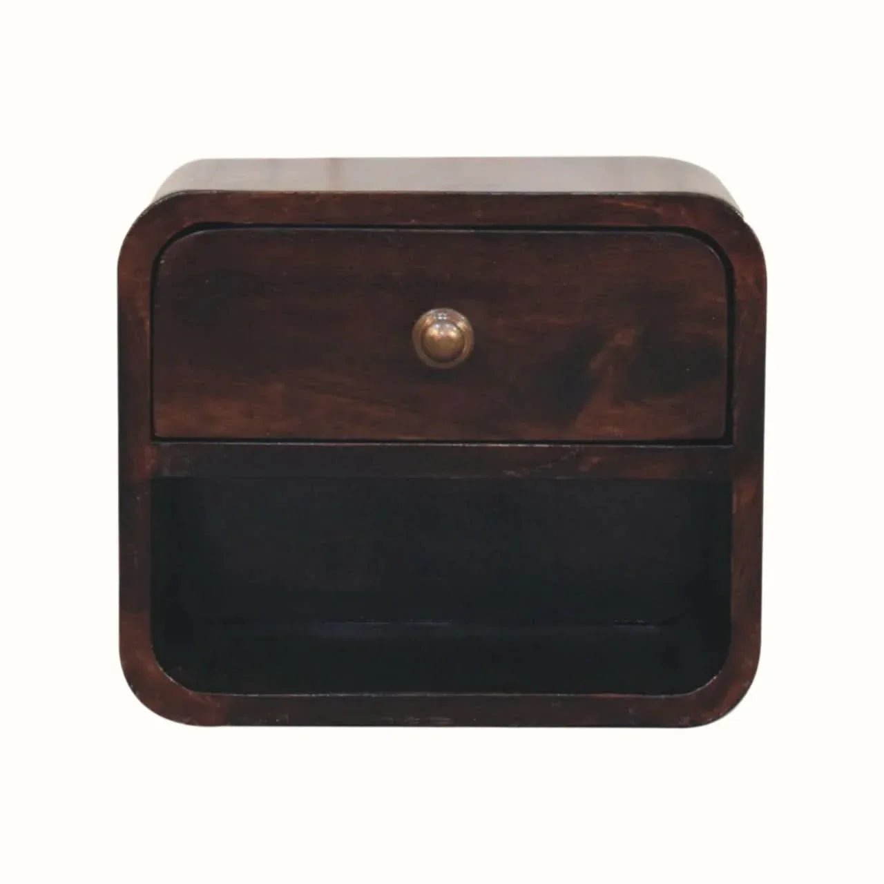 Hamade Open Wall - Mounted Bedside Table, Small - California Walnut Bedside Tables - Bokel Home