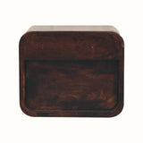 Hamade Open Wall Mounted Bedside Table, Small - California Walnut Bedside Tables - Bokel Home