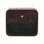Hamade Open Wall Mounted Bedside Table, Small - California Walnut Bedside Tables - Bokel Home