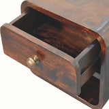 Hamade Open Wall Mounted Bedside Table, Small - California Walnut Bedside Tables - Bokel Home