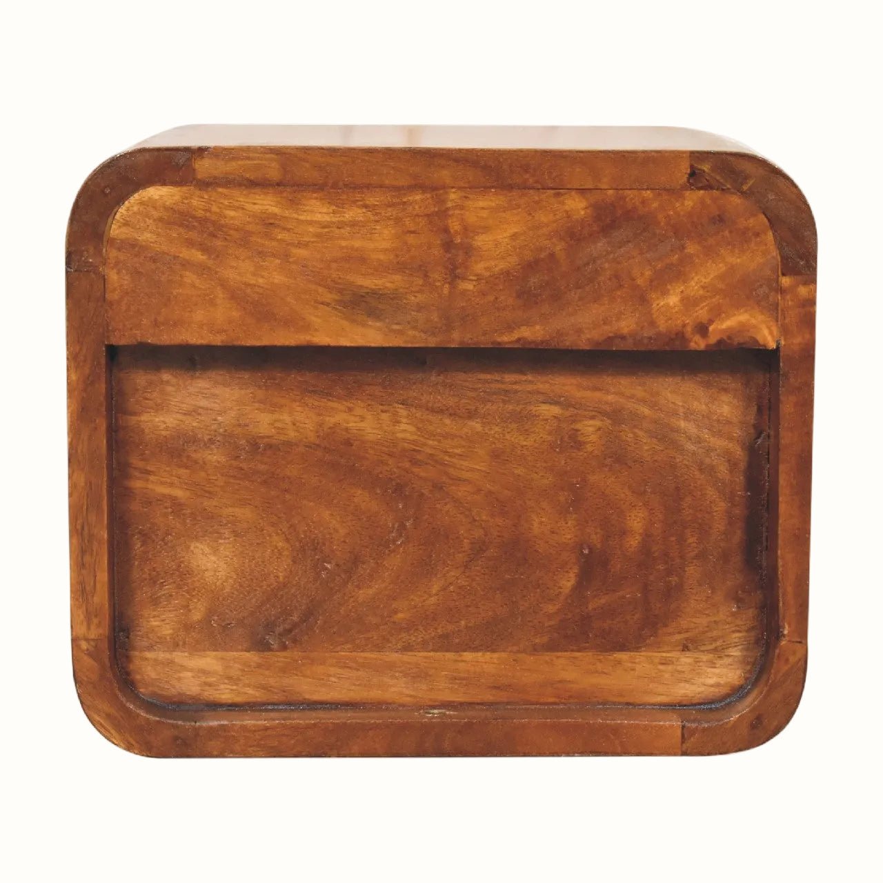 Hamade Open Wall Mounted Bedside Table, Small - Chestnut Bedside Tables - Bokel Home