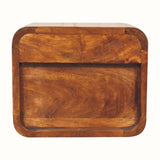 Hamade Open Wall Mounted Bedside Table, Small - Chestnut Bedside Tables - Bokel Home