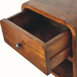 Hamade Open Wall Mounted Bedside Table, Small - Chestnut Bedside Tables - Bokel Home