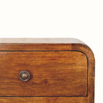 Hamade Open Wall Mounted Bedside Table, Small - Chestnut Bedside Tables - Bokel Home