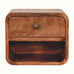 Hamade Open Wall Mounted Bedside Table, Small - Honey Caramel Bedside Tables - Bokel Home