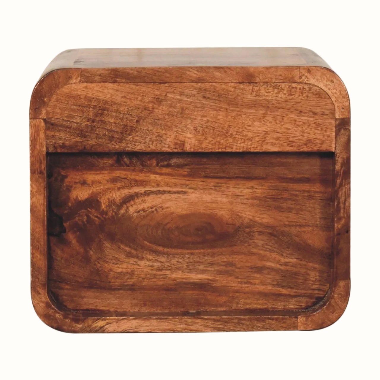 Hamade Open Wall Mounted Bedside Table, Small - Honey Caramel Bedside Tables - Bokel Home