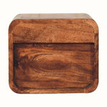 Hamade Open Wall Mounted Bedside Table, Small - Honey Caramel Bedside Tables - Bokel Home