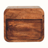 Hamade Open Wall Mounted Bedside Table, Small - Honey Caramel Bedside Tables - Bokel Home