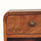 Hamade Open Wall Mounted Bedside Table, Small - Honey Caramel Bedside Tables - Bokel Home