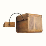Hamade Open Wall Mounted Bedside Table, Small - Natural Bedside Tables - Bokel Home